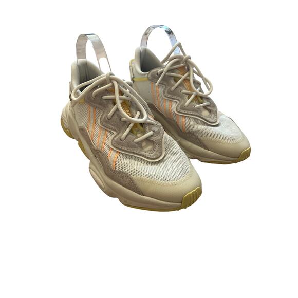 Adidas Women's Ozweego Shoes Originals Sneakers White/Orange GW5623 US 7 - Picture 1 of 7